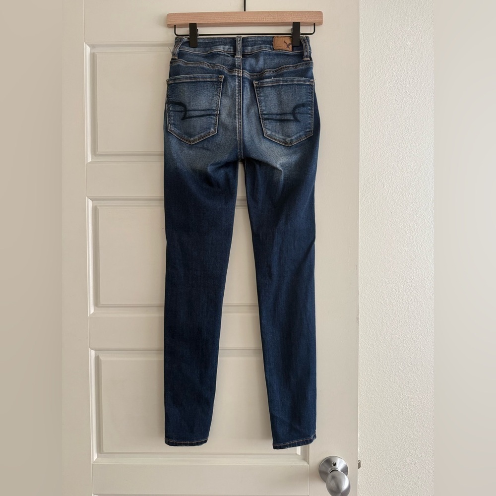 American Eagle Dark Wash Jegging Size 00 - Picture 3 of 6